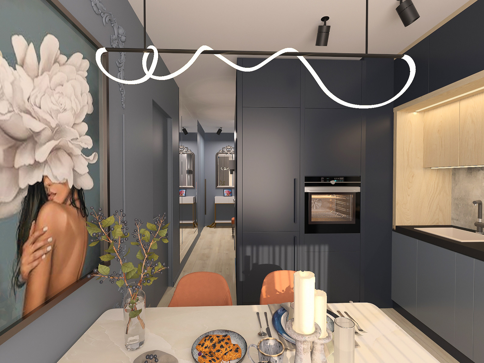 1к. Квартира "Голубика в соку"