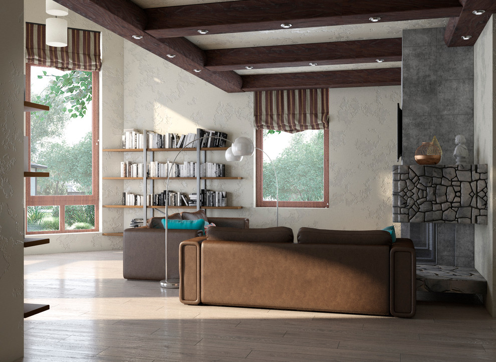 Проект кухни гостиной в жилом доме поселок Удальцово