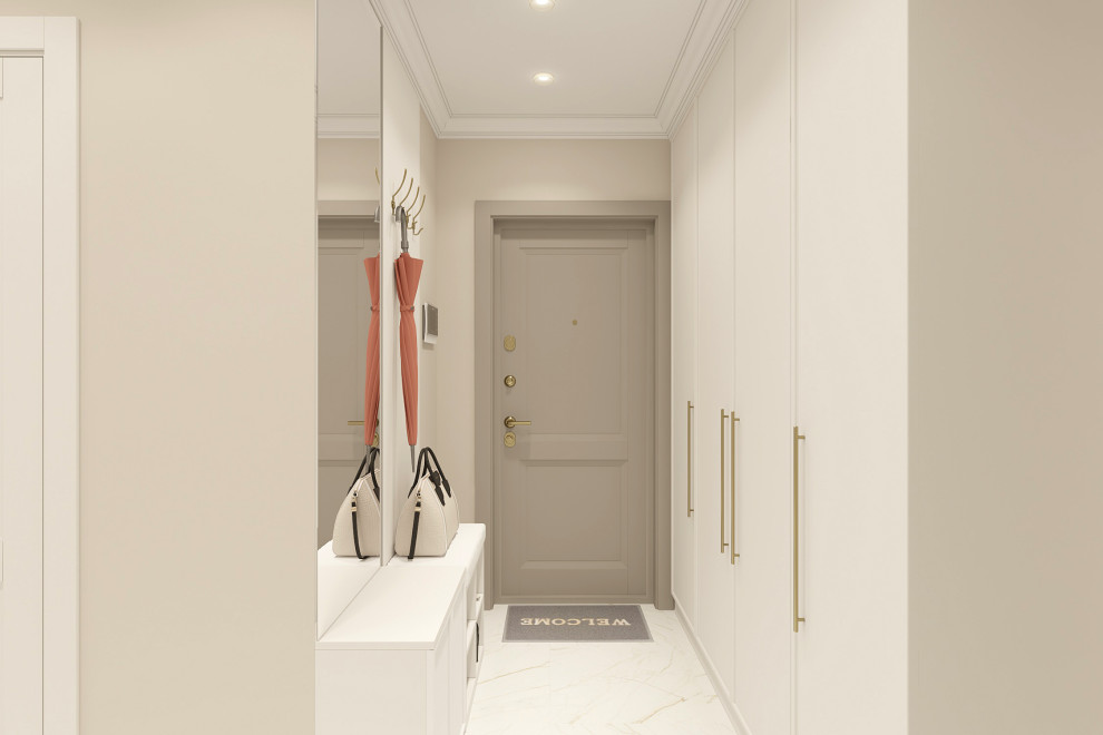 Двухкомнатная квартира 56 кв. м. в стиле неоклассика, в доме серии П-44Т