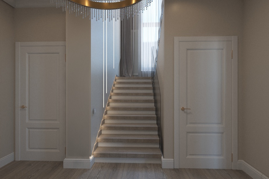 Двухэтажный дом для семьи с тремя детьми.