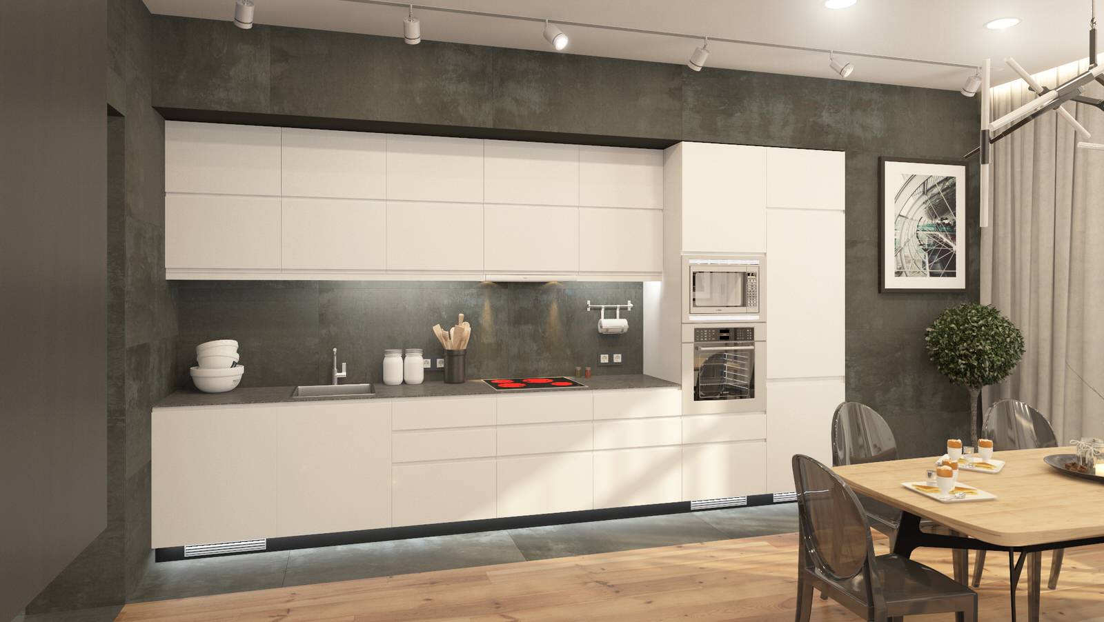 Кухня-студия в частном доме