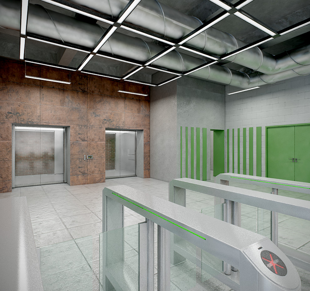 Бизнес-центр на "Трехгорке". Вестибюль. Альтернативный вариант.