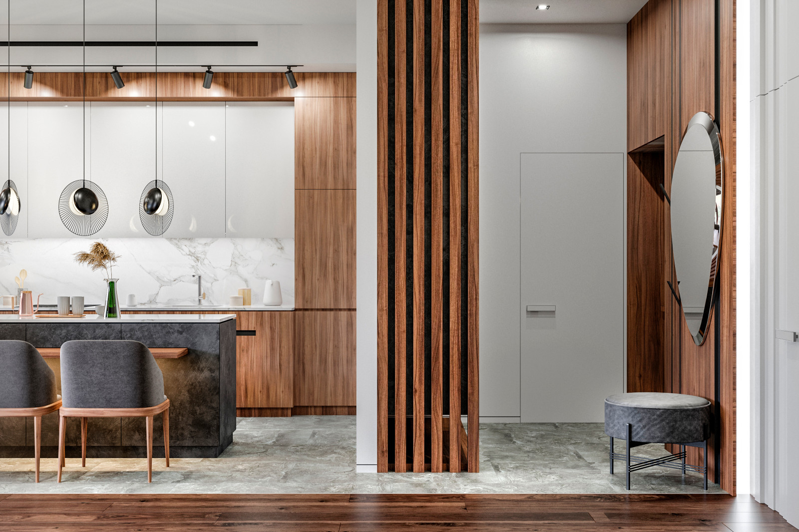 Стильный дизайн квартиры ЖК Редсайд