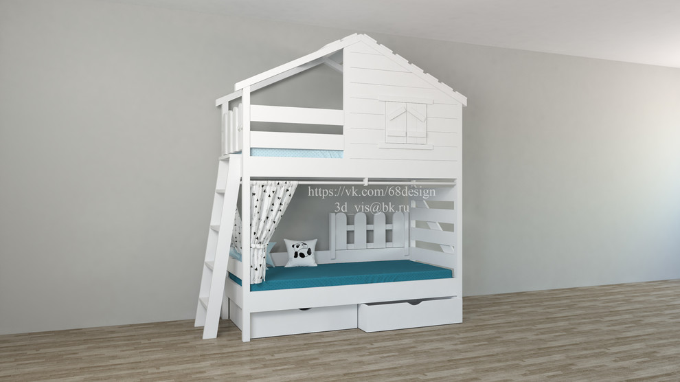 Обложка проекта: Разработка линейки детских кроватей "Домики"