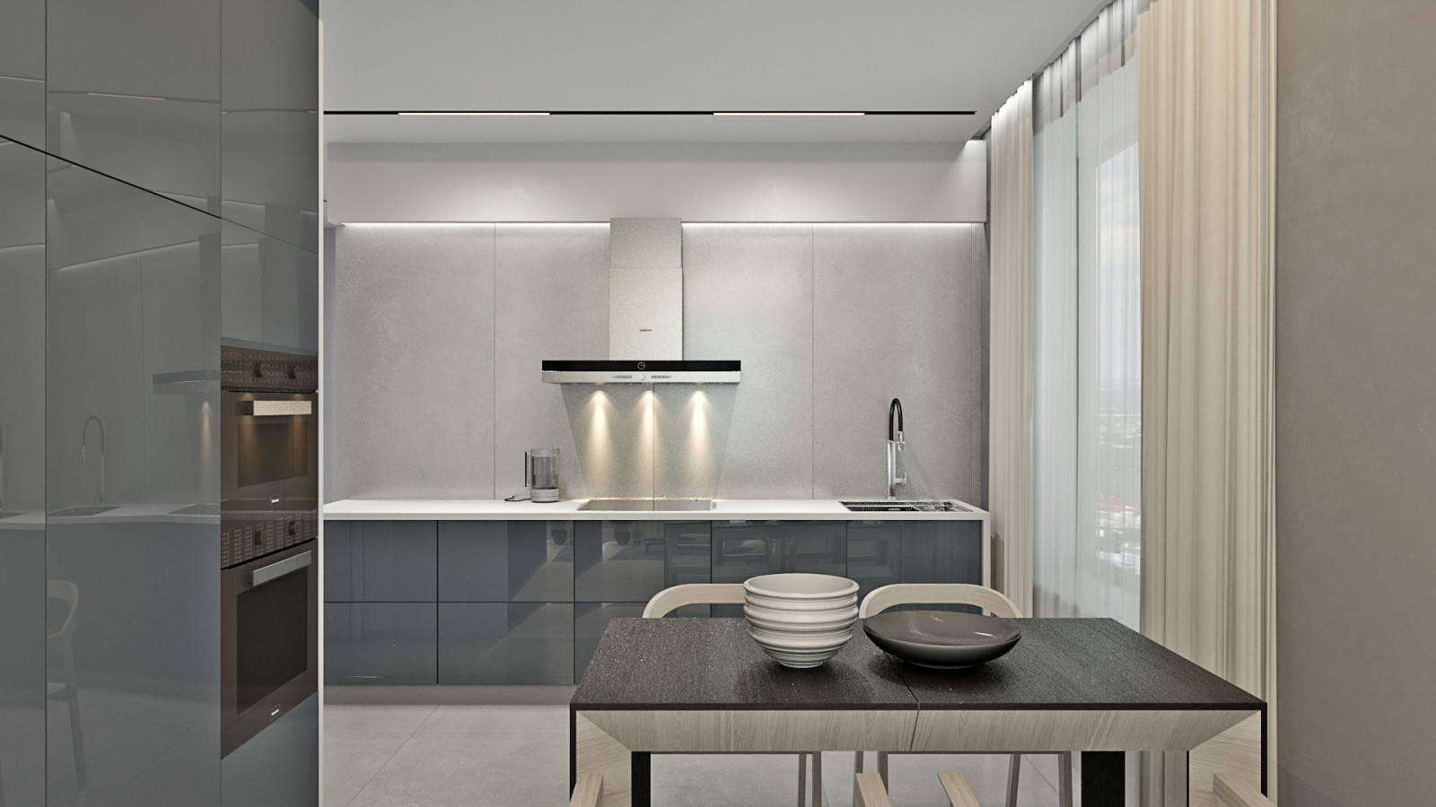 Прект современной гостиной