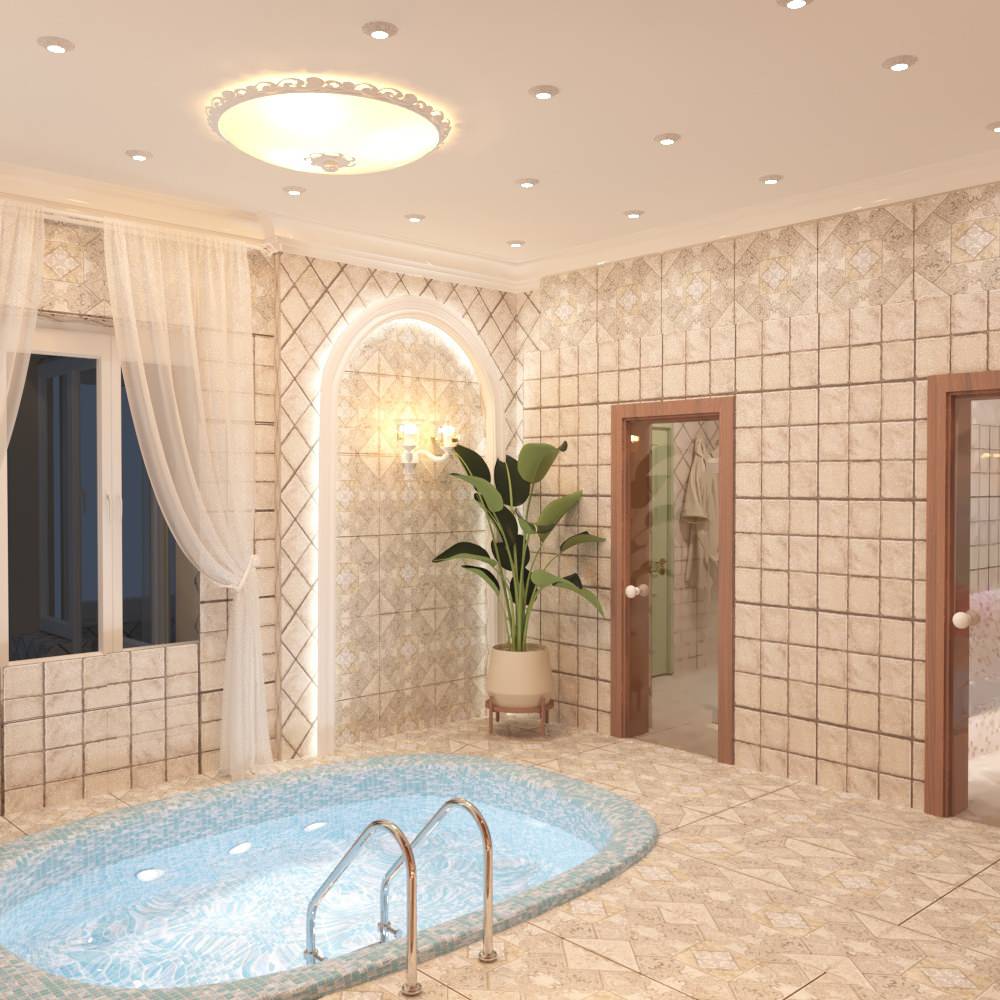 Дизайн зоны барбекю, басена