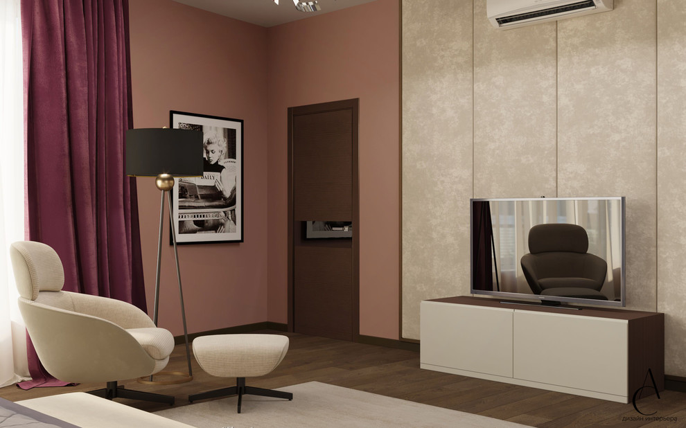 СПАЛЬНАЯ В ЧАСТНОМ ДОМЕ КОТТЕДЖНОГО ПОСЕЛКА НОВАЯ РАССОХА