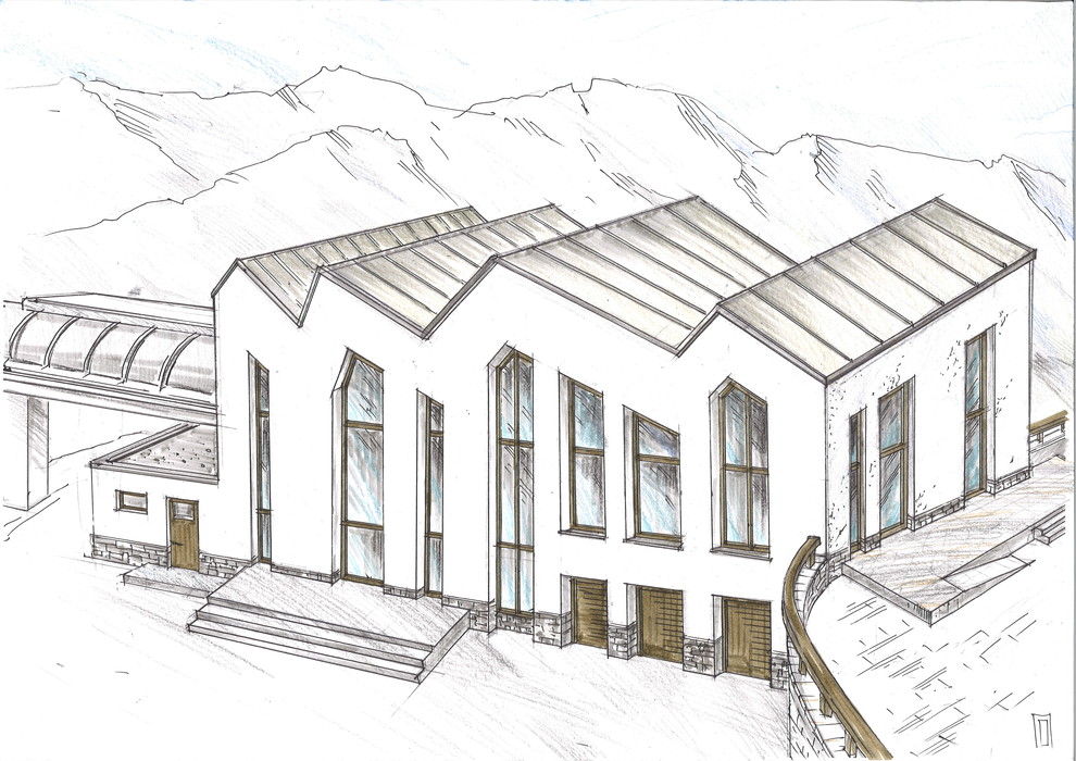 Обложка проекта: Проект станции канатной дороги на горнолыжном курорте (Северный Кавказ)