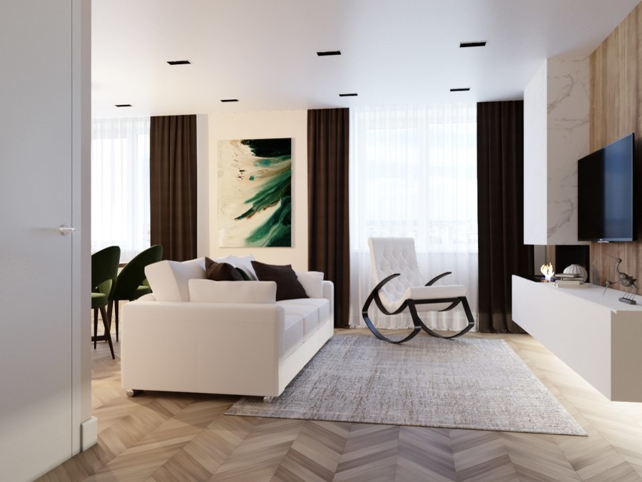 Кухня-гостиная в г. Санкт-Петербург