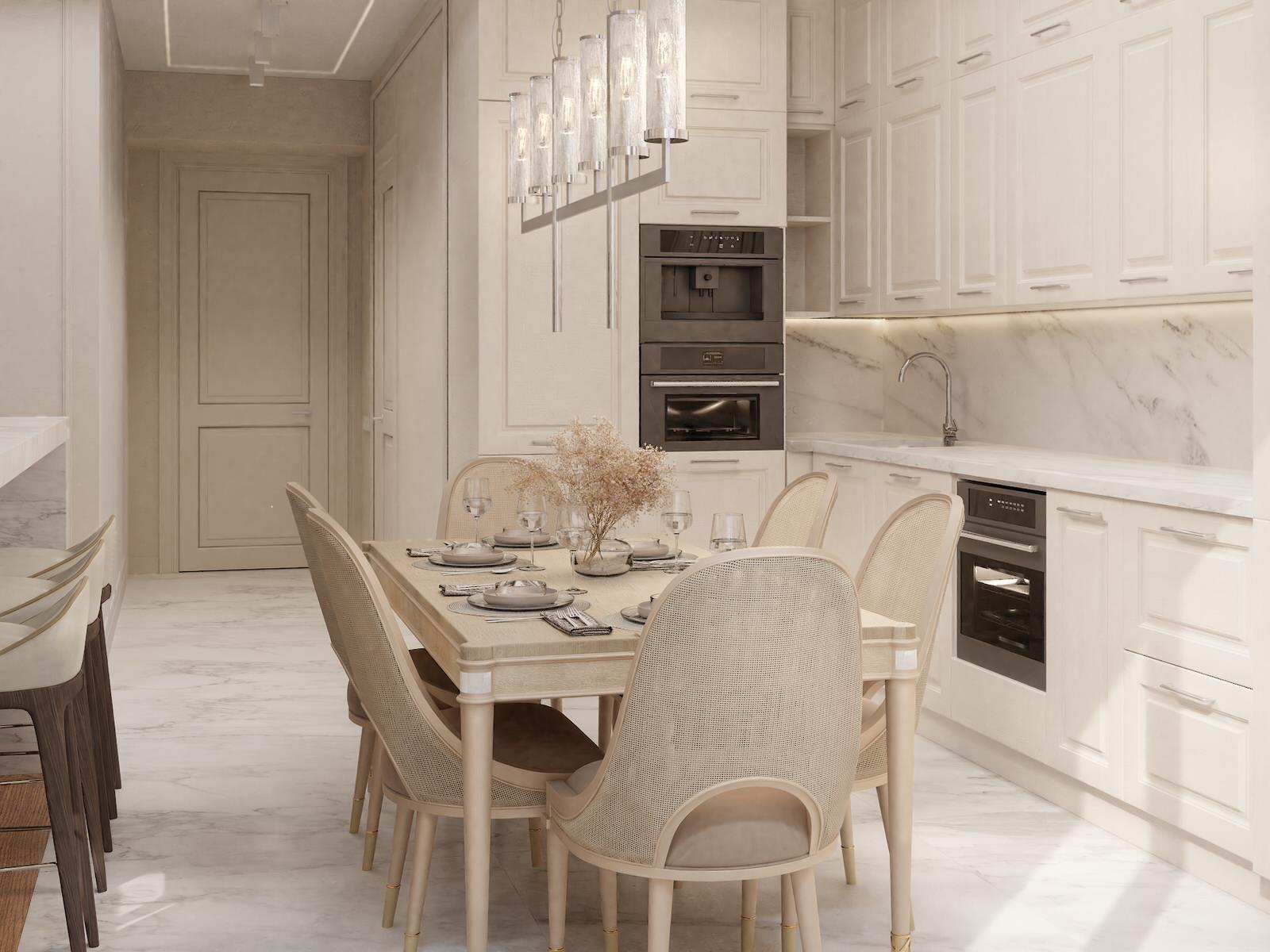 Кухня-столовая в ЖК Небо