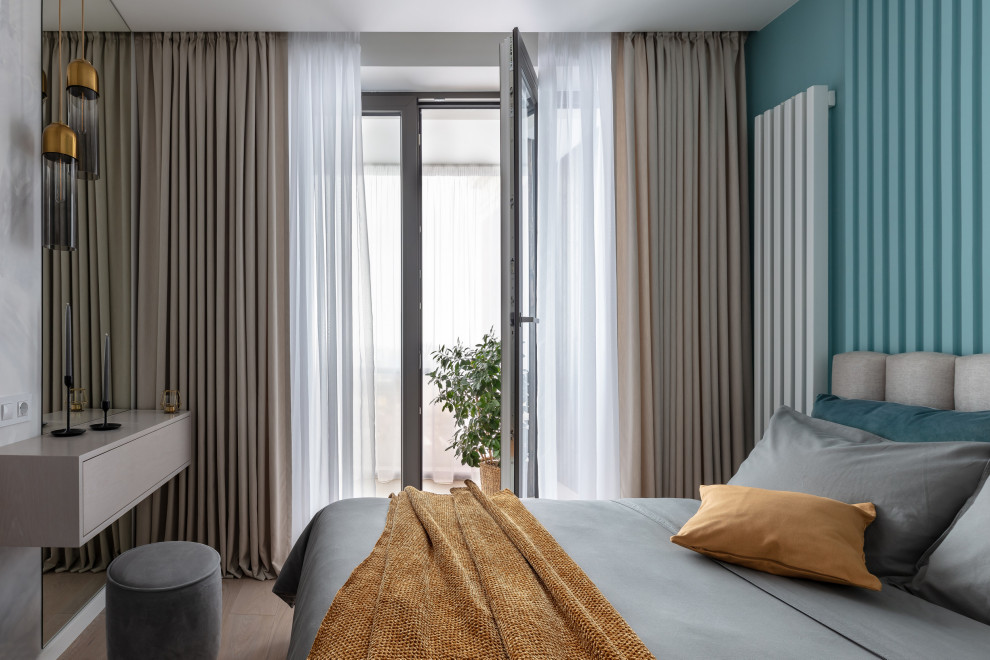 Однокомнатная квартира в бирюзовых тонах