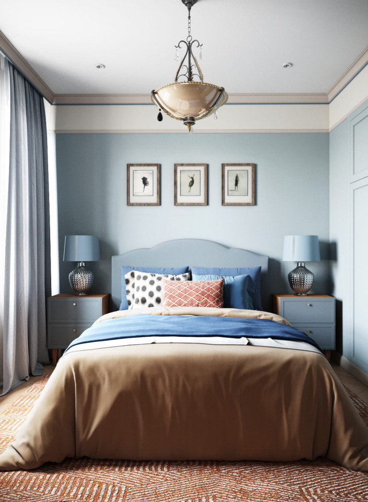 Квартира в голубых оттенках