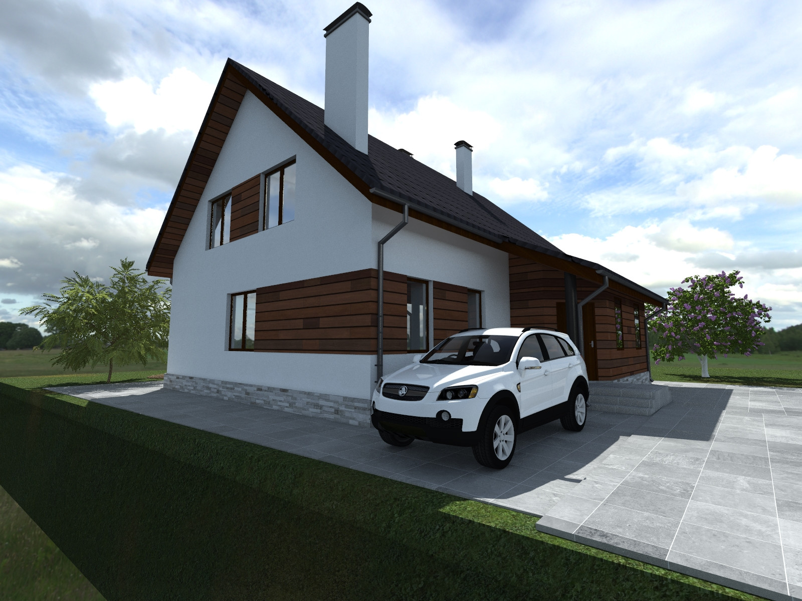 Коттедж в разной отделке