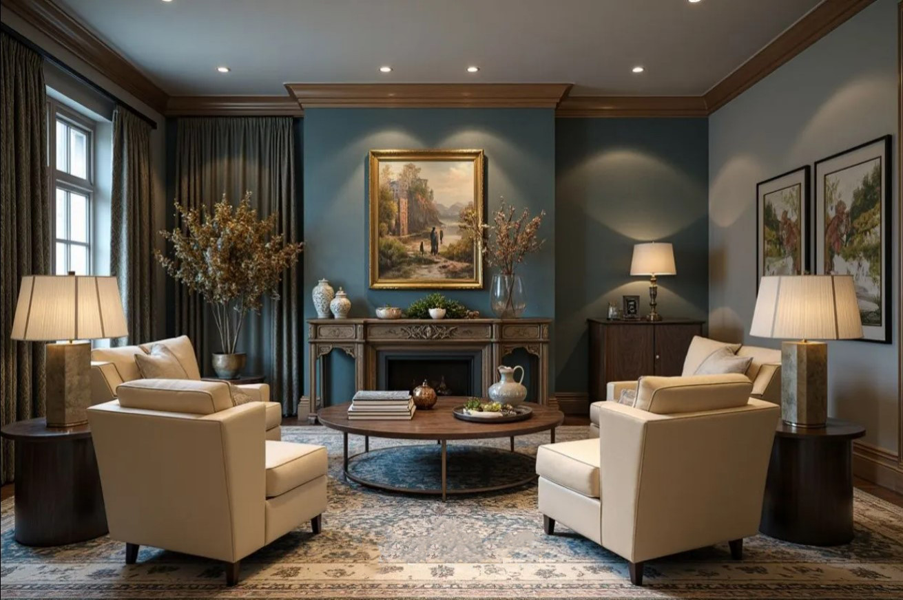 Интерьер дома в неокупеческом стиле