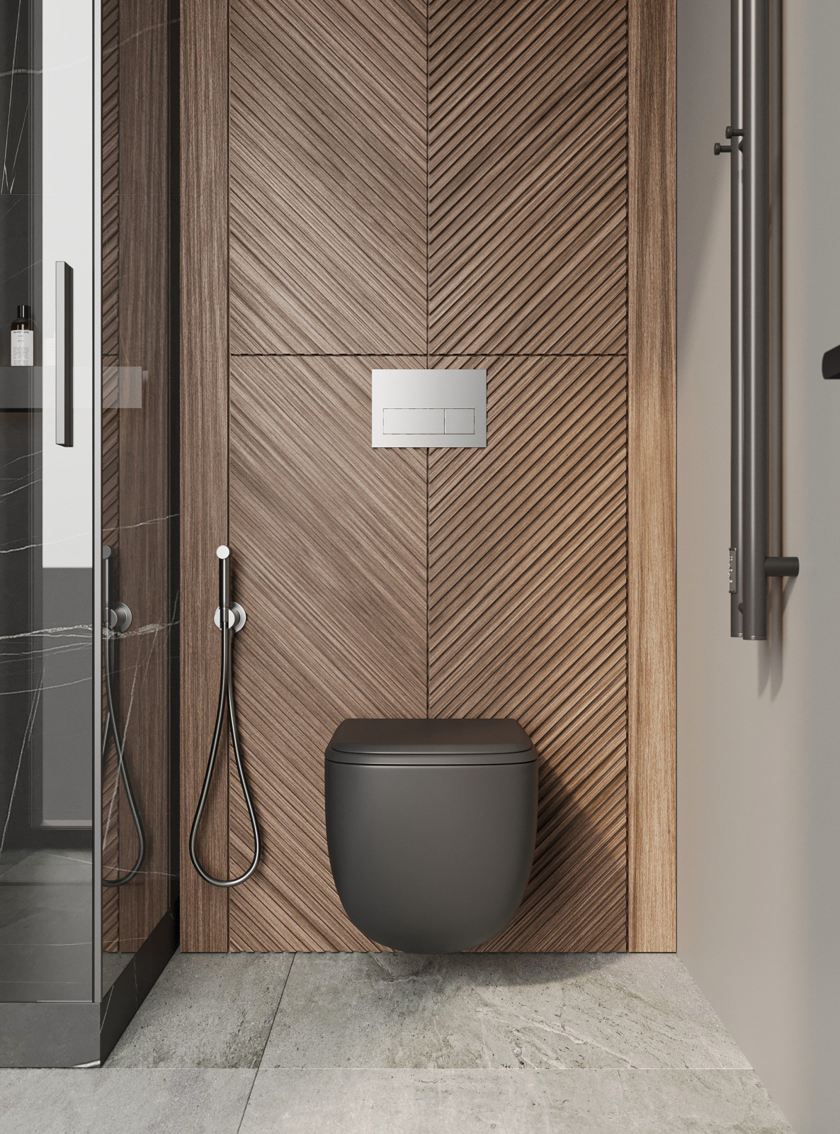 Темный минимализм в коттедже