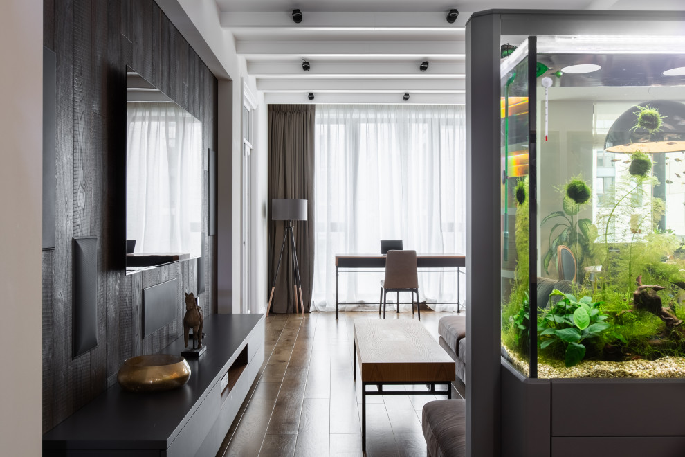 Домашний кинотеатр в современной квартире