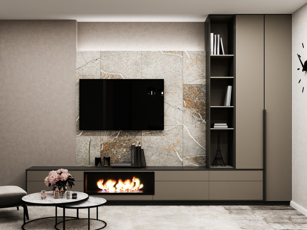 Дизайн кухни-гостиной