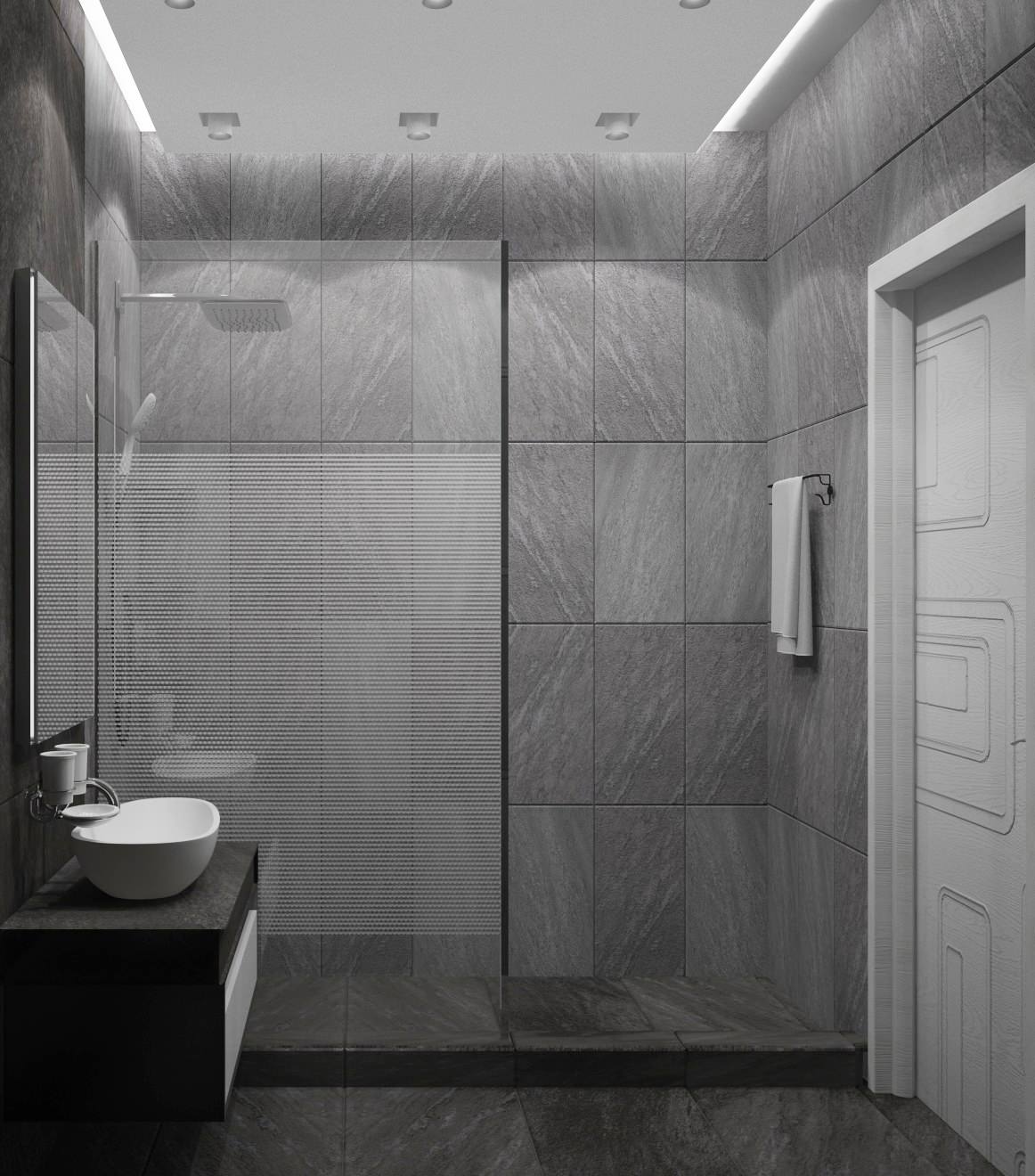 Квартира Множество оттенков серого — Душевая