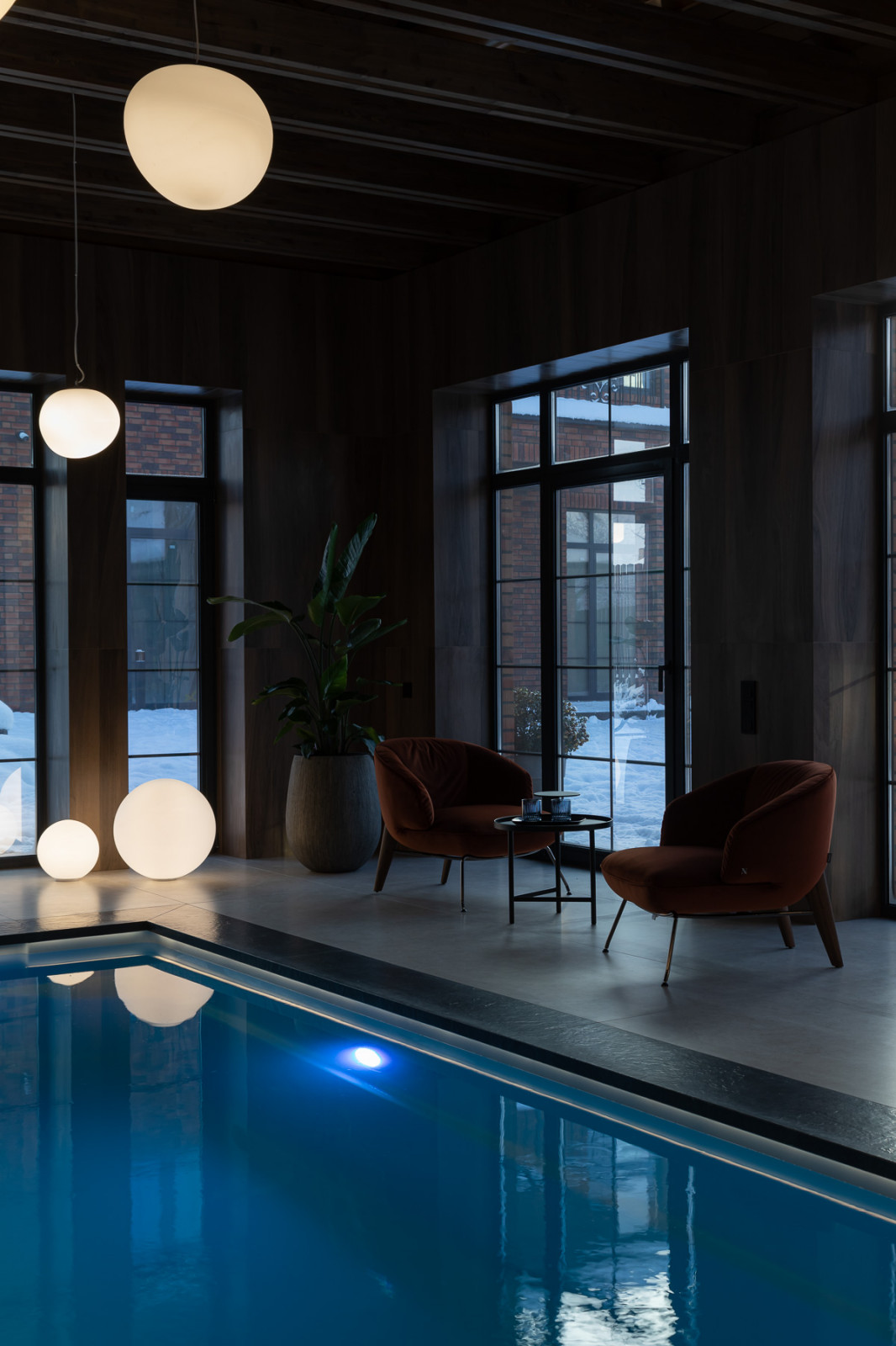 Реализованный проект банного комплекса на территории частного дома