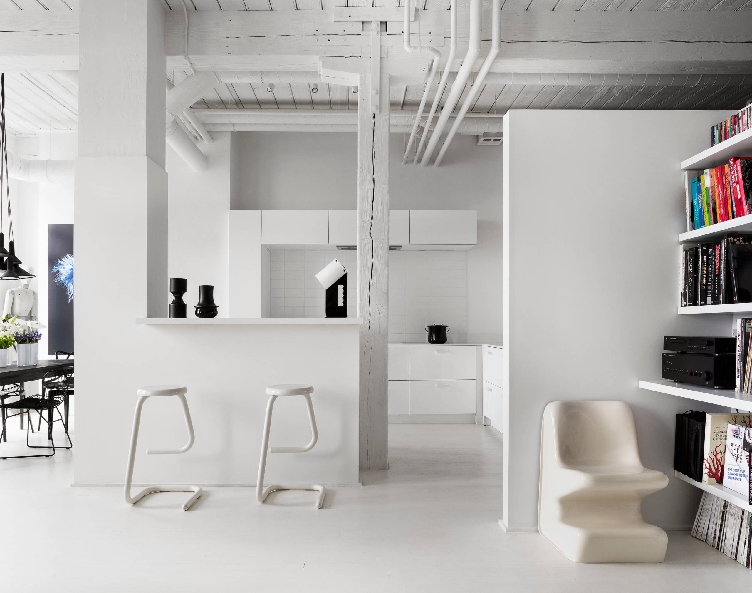 Houzz Канада: Белый лофт из Торонто