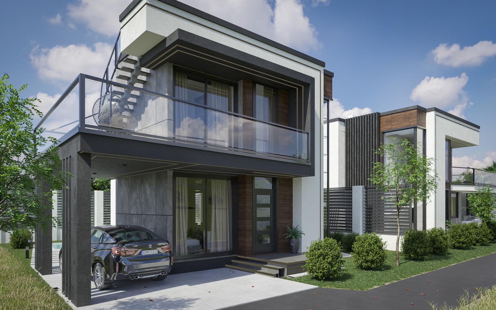 2 дома в стиле Райта