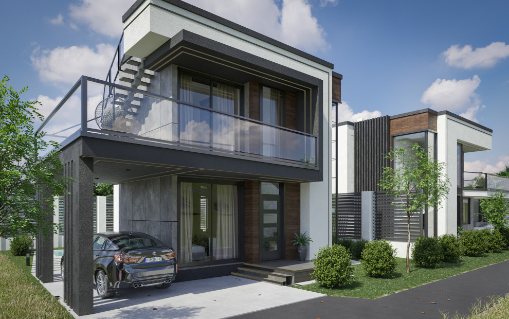 2 дома в стиле Райта