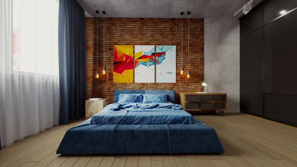 Спальня лофт