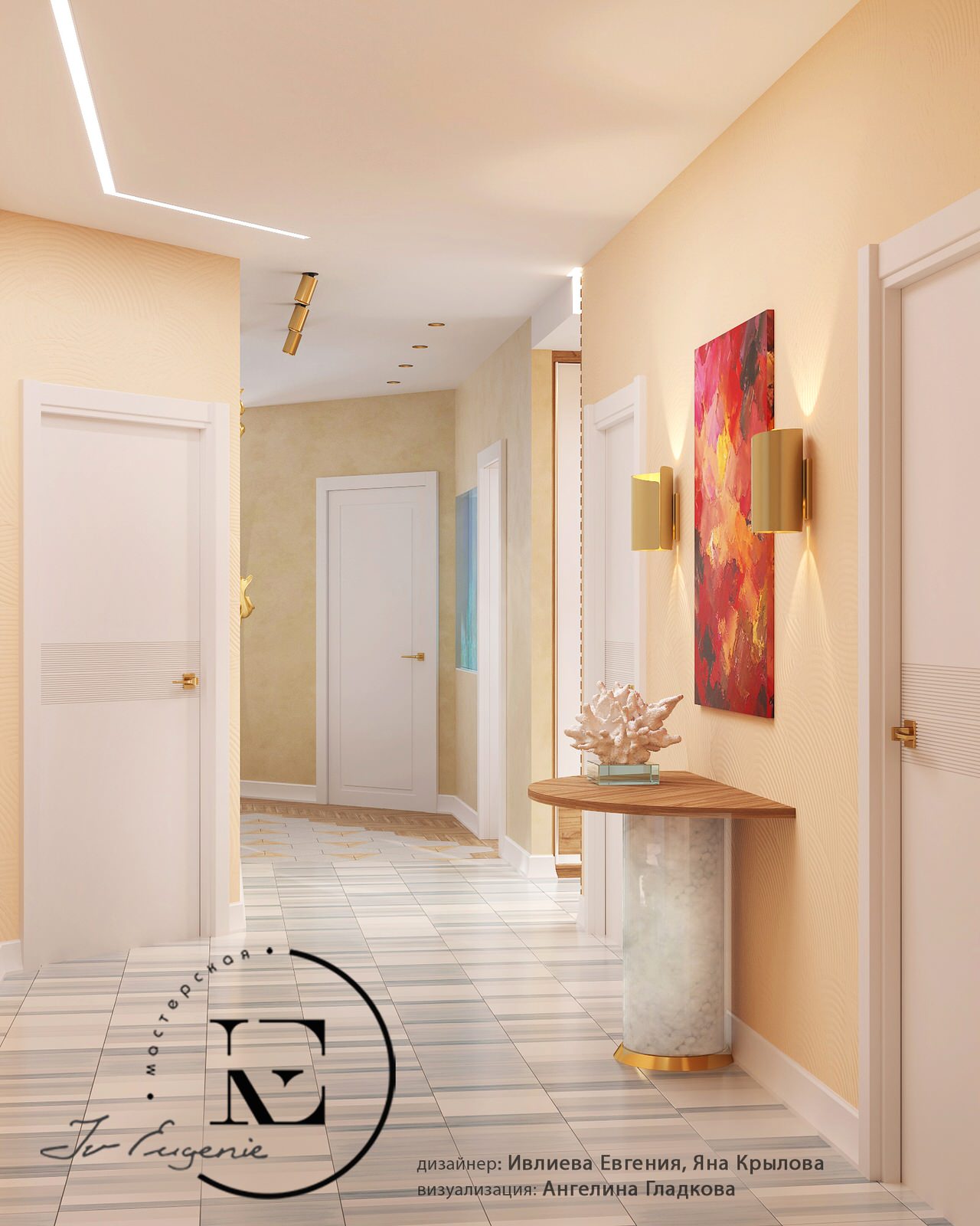 "Подводный мир" в московской квартире в стиле Soleray,