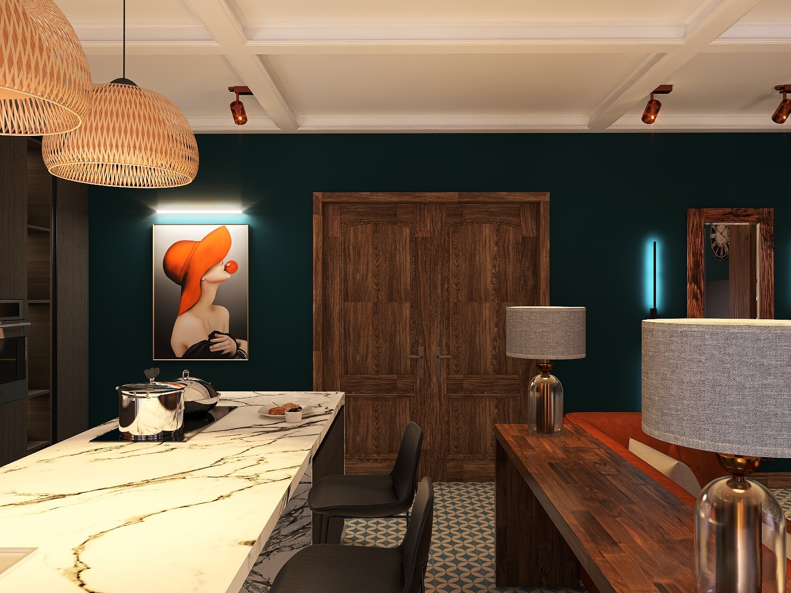 Кухня-гостиная для холостяка