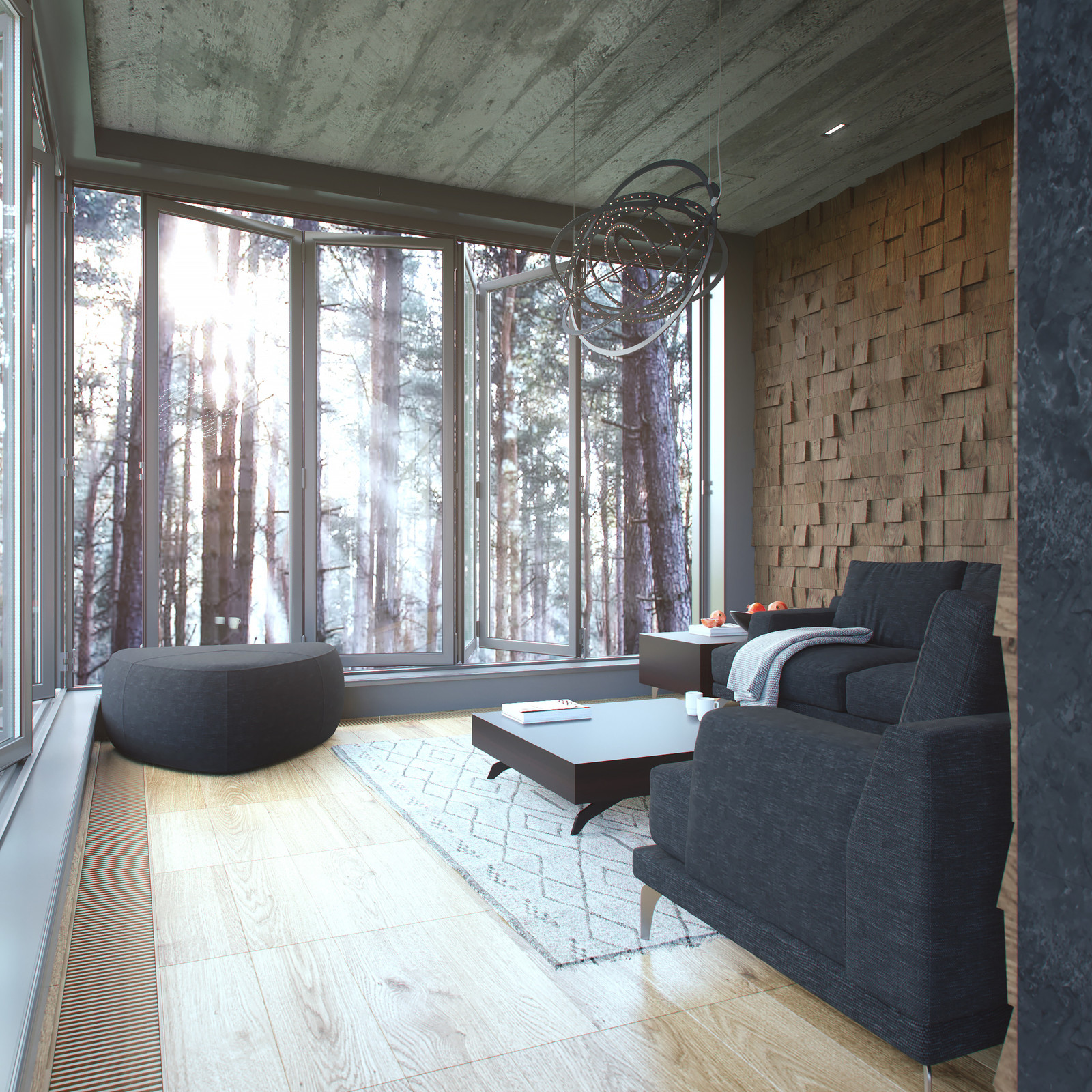 Интерьер банного павильона 45м2 в г. Мытищи