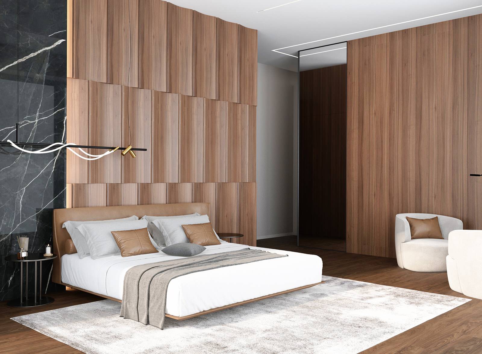 Мастер - спальня в загородном доме г. Москва