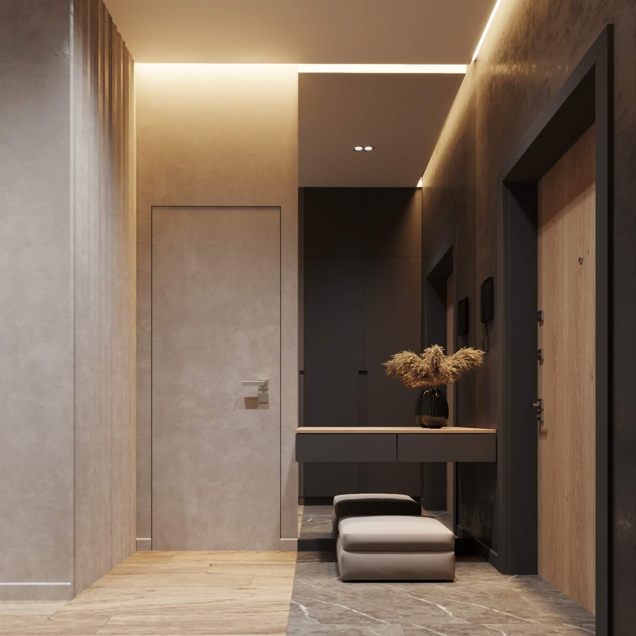 Квартира в современном стиле с кофейными оттенками