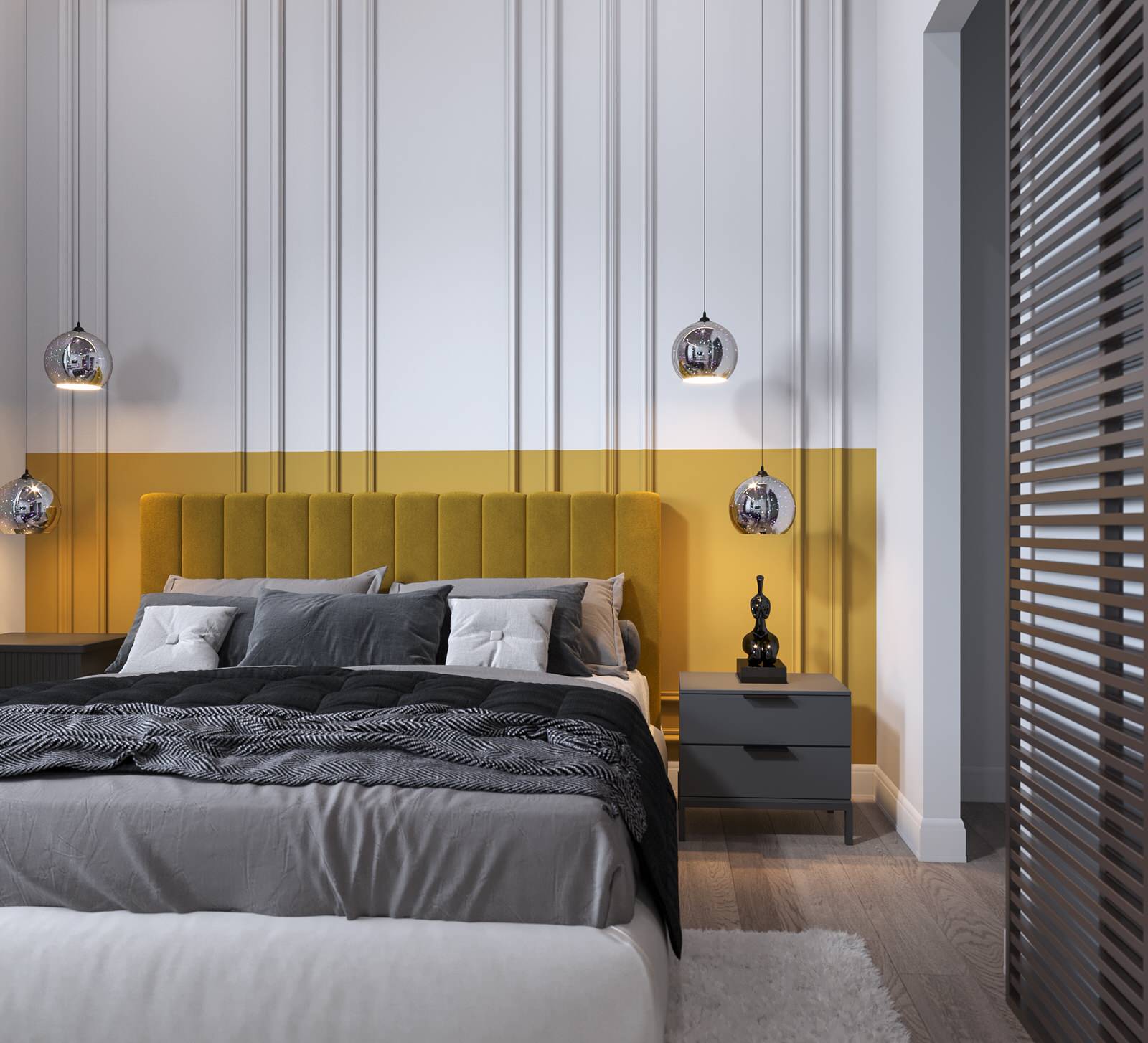 Минимализм с яркими акцентами.