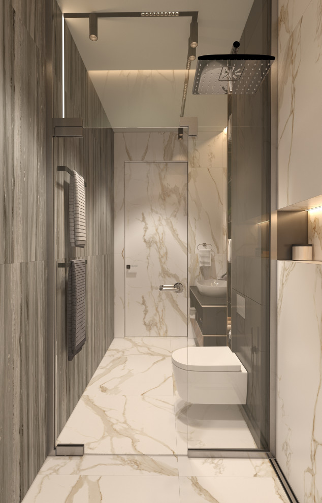 Санузел в проекте загородного дома Mountain House