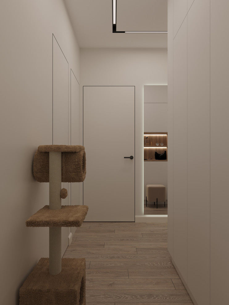 Светлая прихожая ЖК Парк Апрель