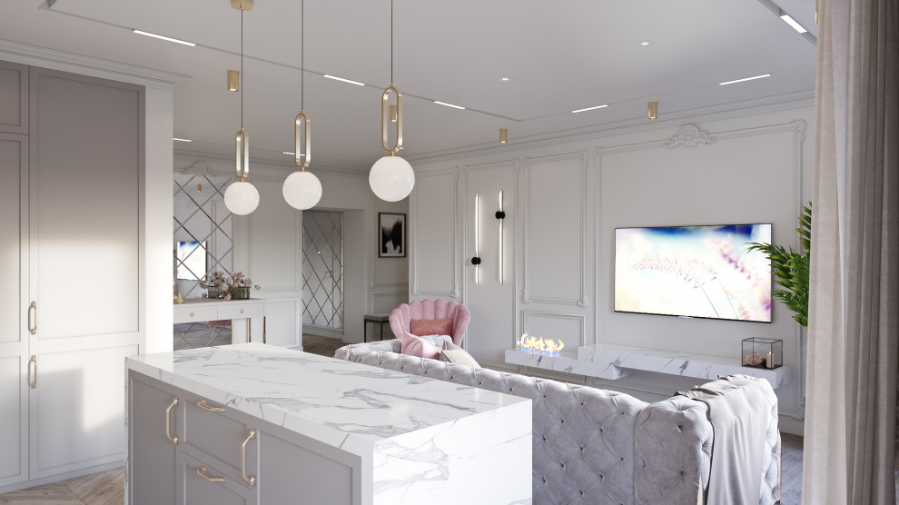 Interior design of a 3-room apartment Zaporozhye