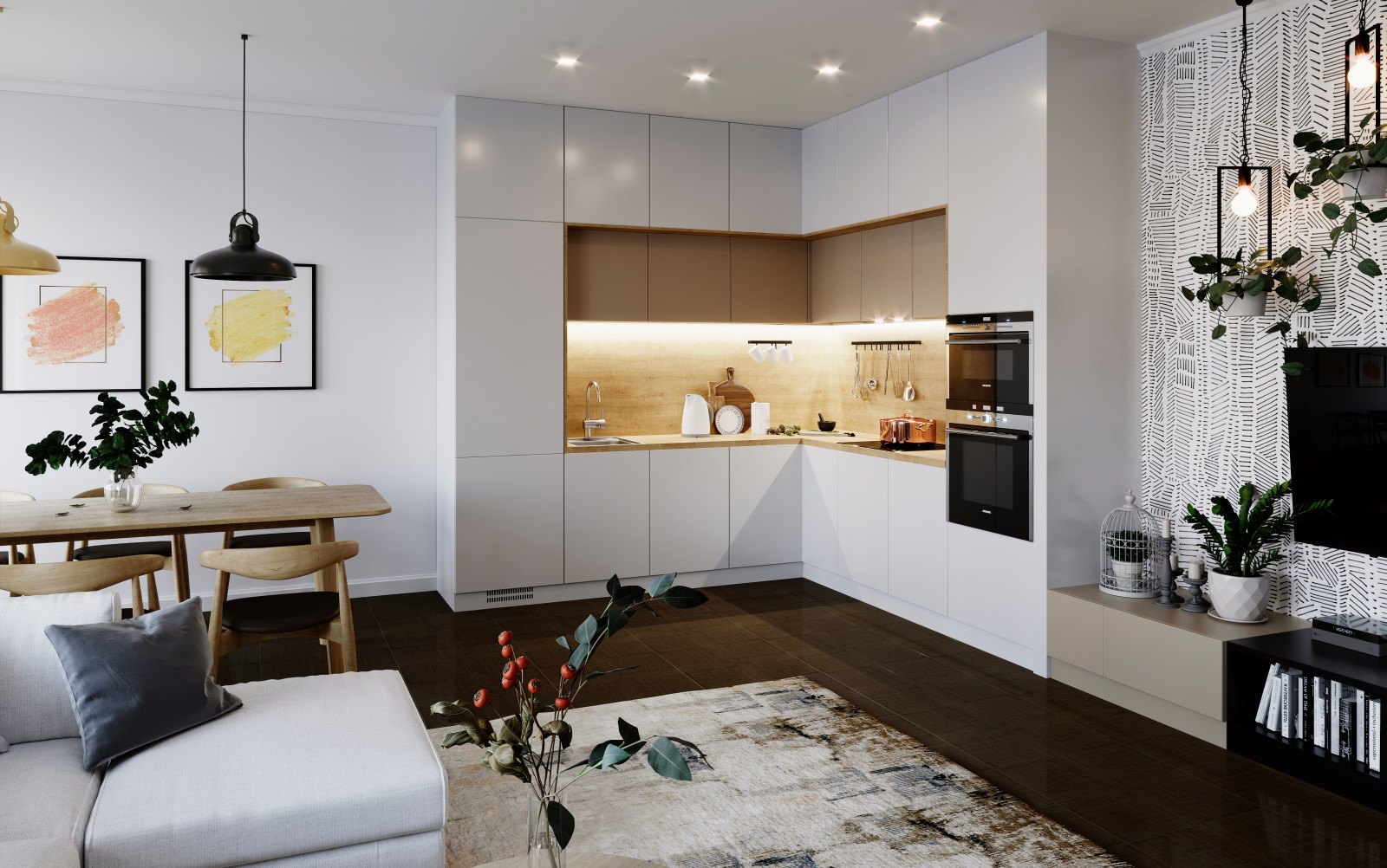 Дизайн кухни в загородном доме