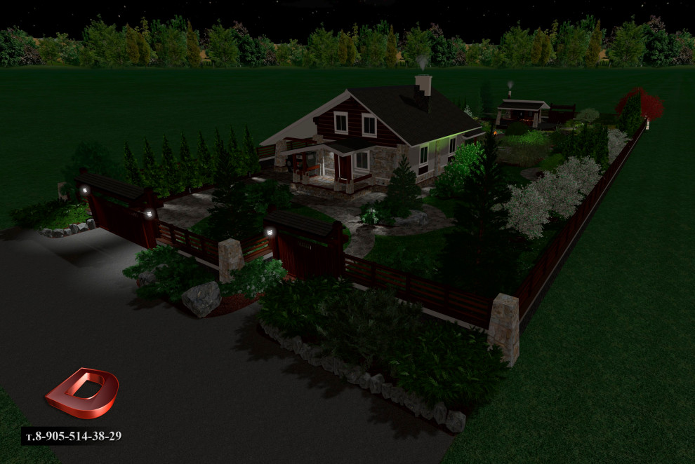 Проект ландшафтного дизайна участка 20 соток,