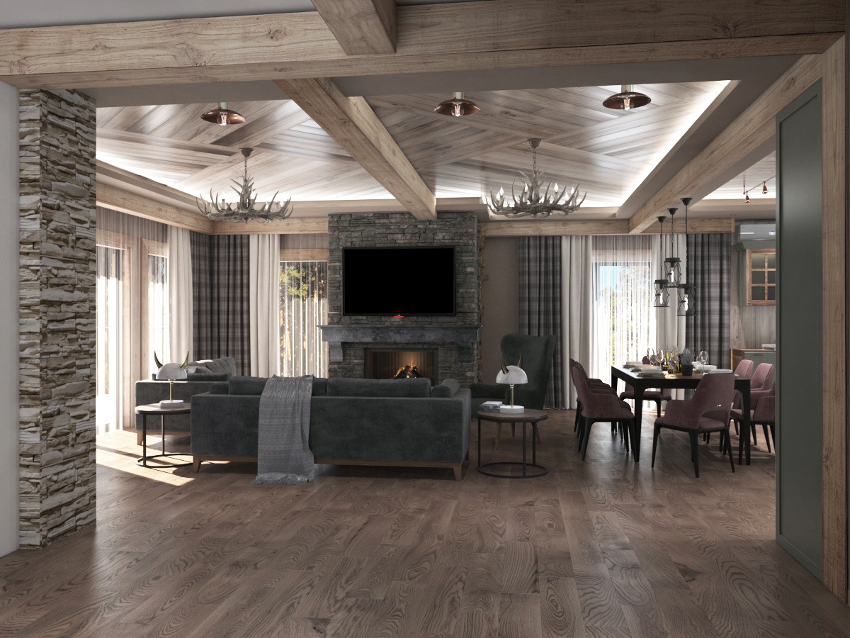 Обложка проекта: Коттедж с элементами стиля шале