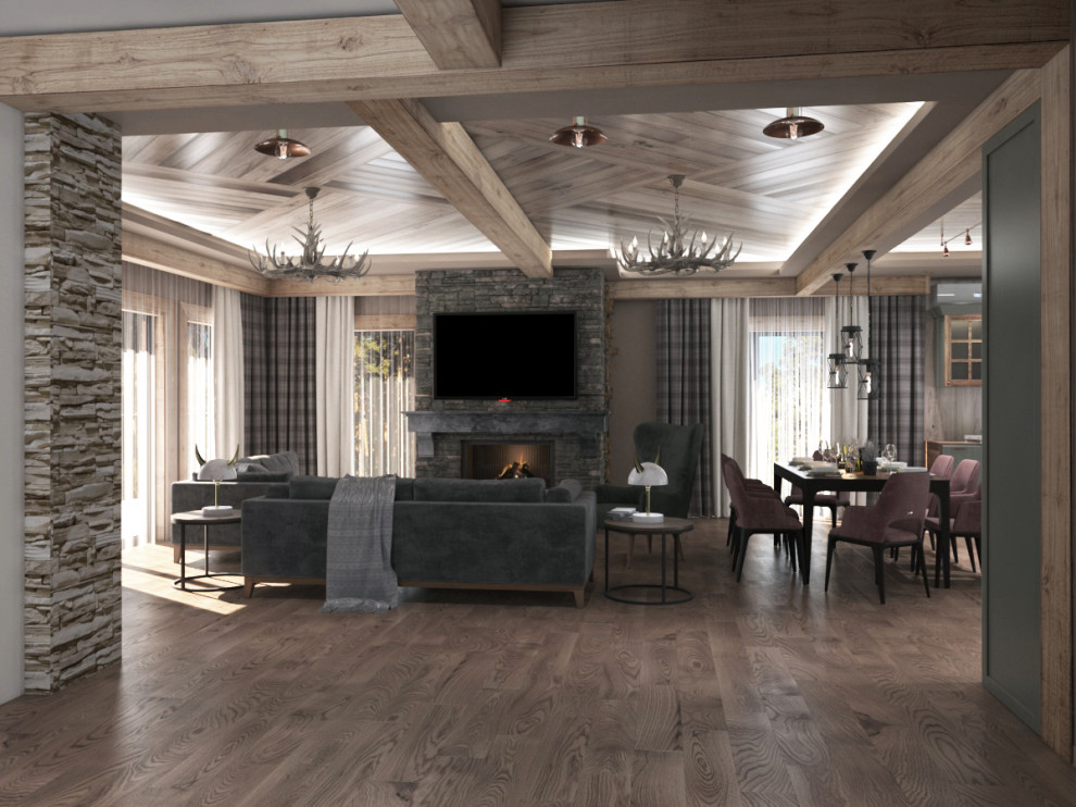 Обложка проекта: Коттедж с элементами стиля шале