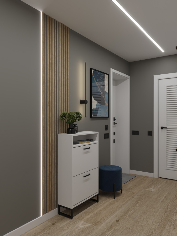 Визуализация дизайн-проекта квартиры 95 м кв, для пары с ребенком