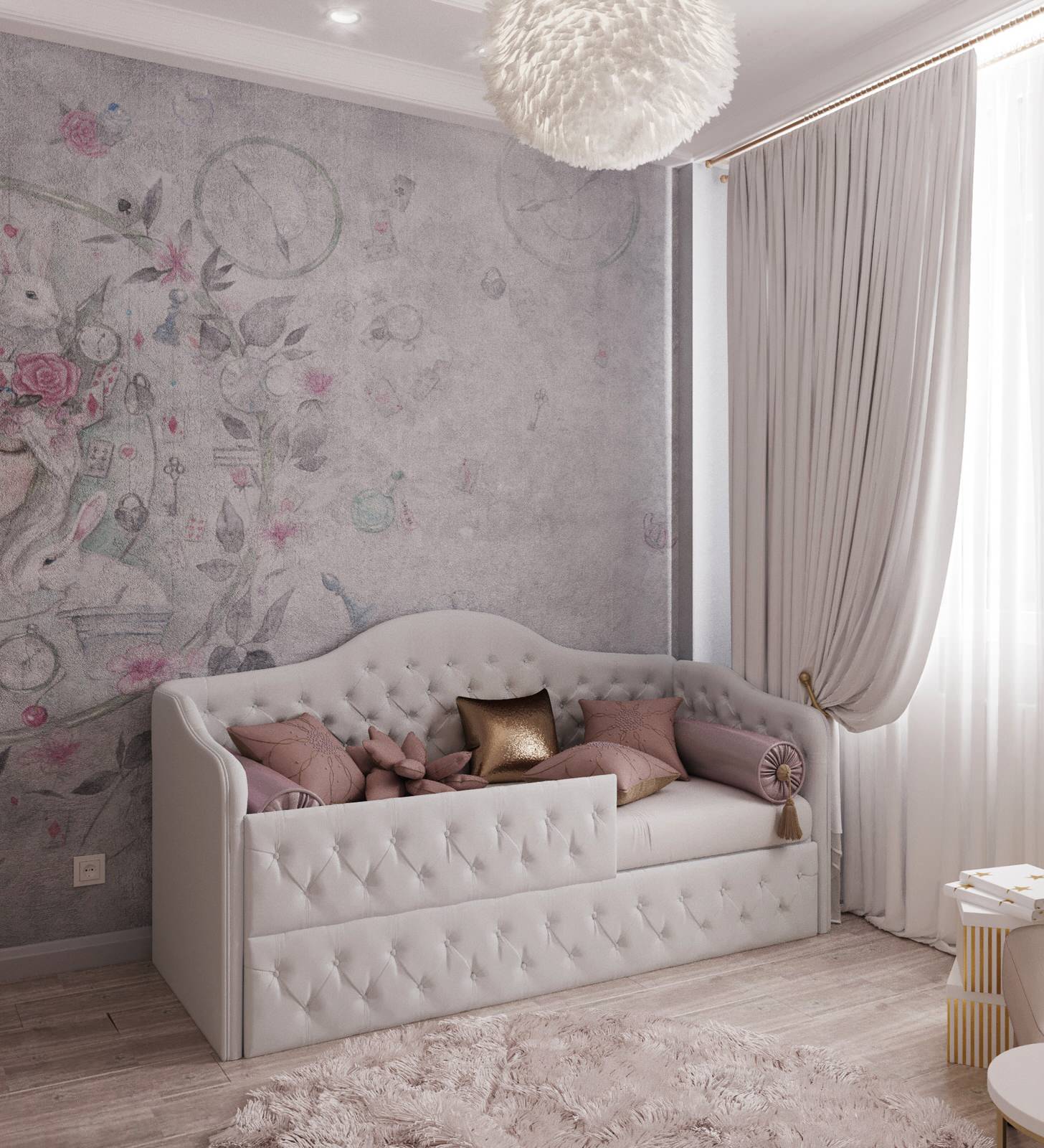 Визуализация детской спальни №1.