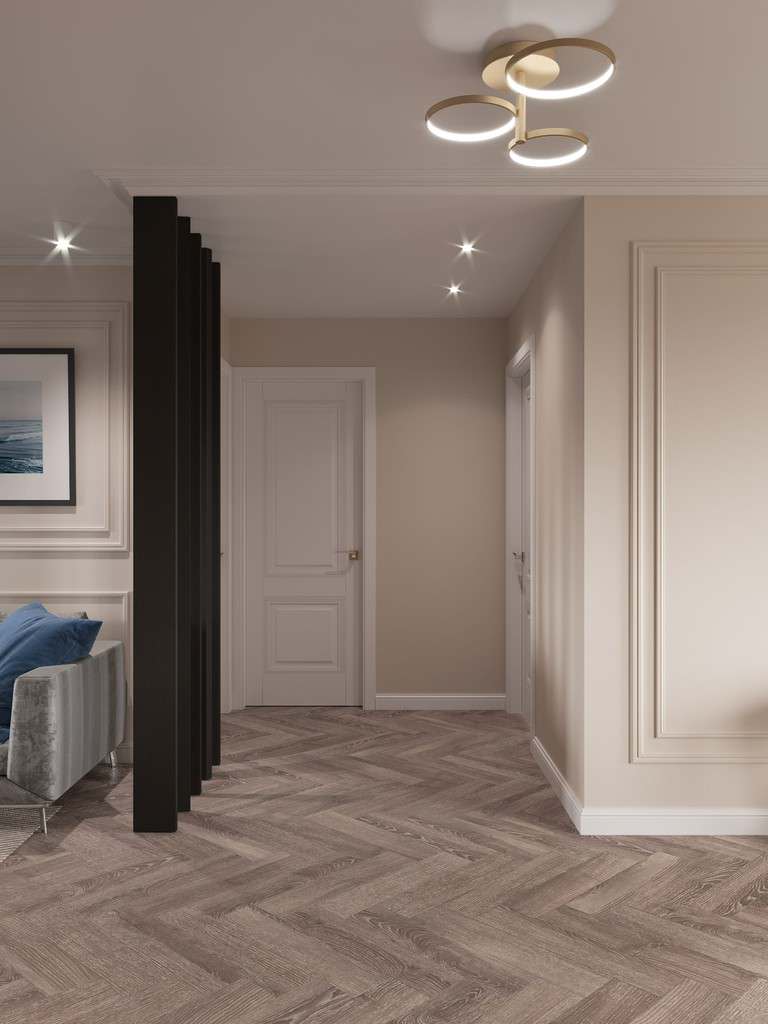 Дизайн интерьера квартиры в современном стиле в ЖК «Царская столица», 107 кв.м.