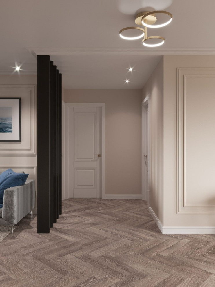 Дизайн интерьера квартиры в современном стиле в ЖК «Царская столица», 107 кв.м.