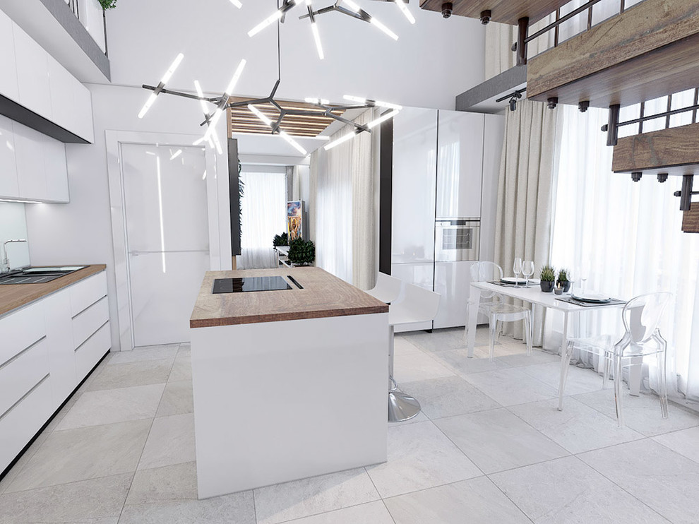 Интерьер двухуровневой квартиры