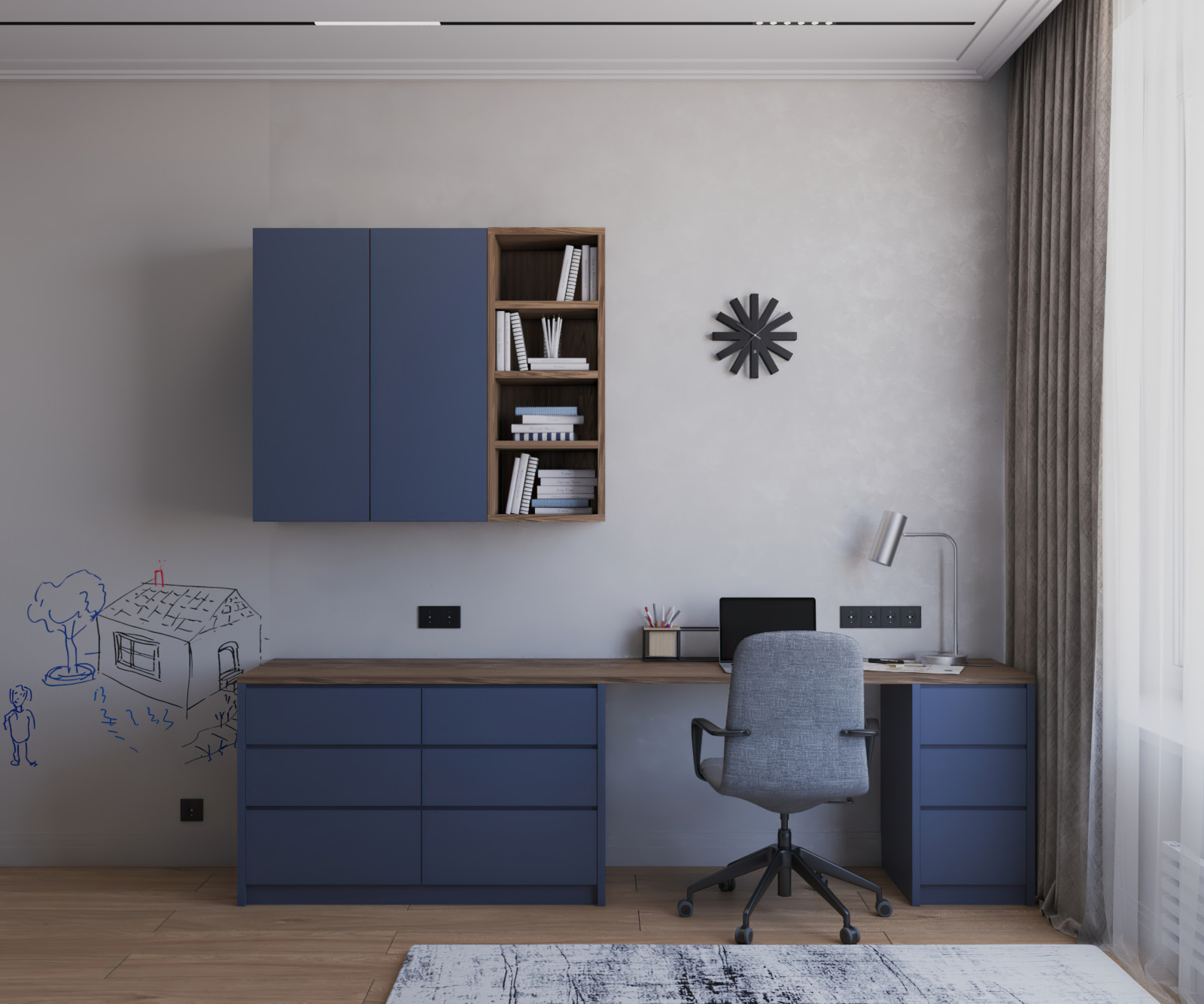 Дизайн-проект квартиры для семьи с 4 сыновьями