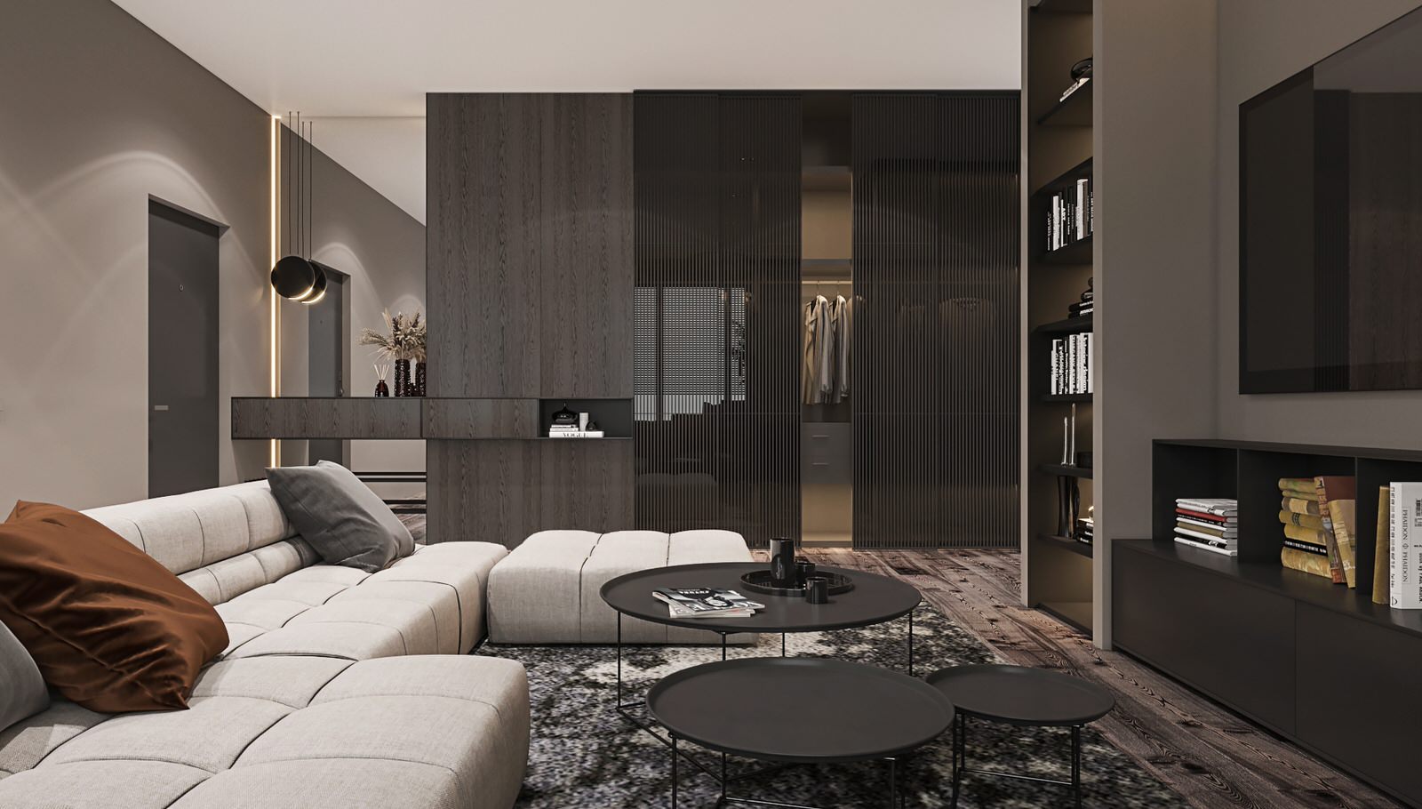 ЖК " Символ" -гостиная для молодого мужчины