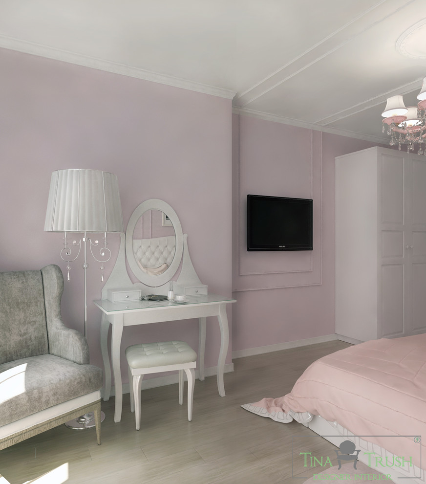 Спальня в нежных тонах..