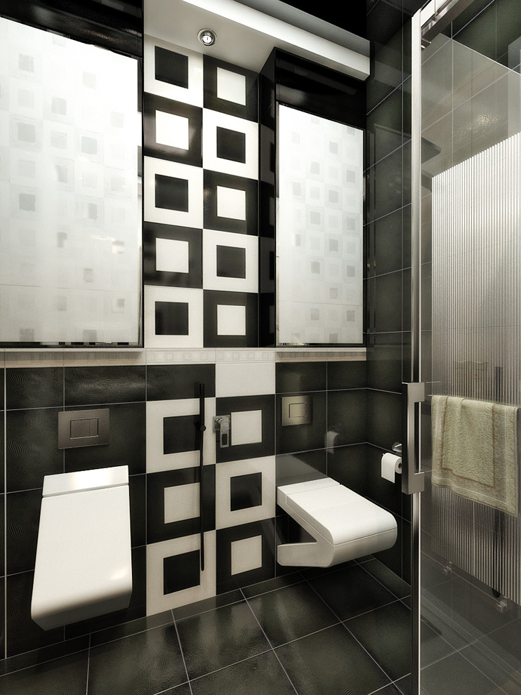 Black and white in bathroom design