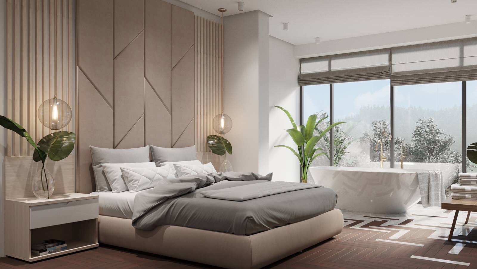 Обложка проекта: Дизайн интерьера номера "Люкс" в эко стиле